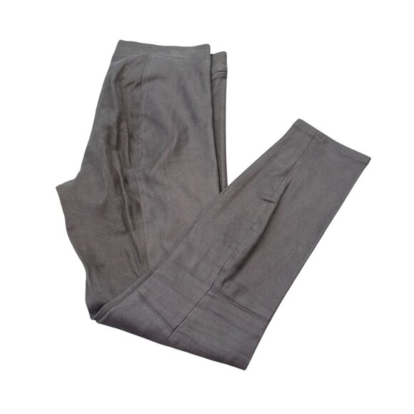 Vince Pants - Vince Lamb Leather Suede Gold Shimmery Leggings Pants ankle crop 26"  M stretch